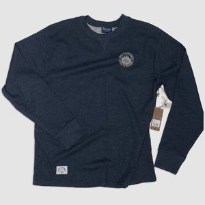 Ski The East Waffle Long Sleeve Navy Crew Neck NWT